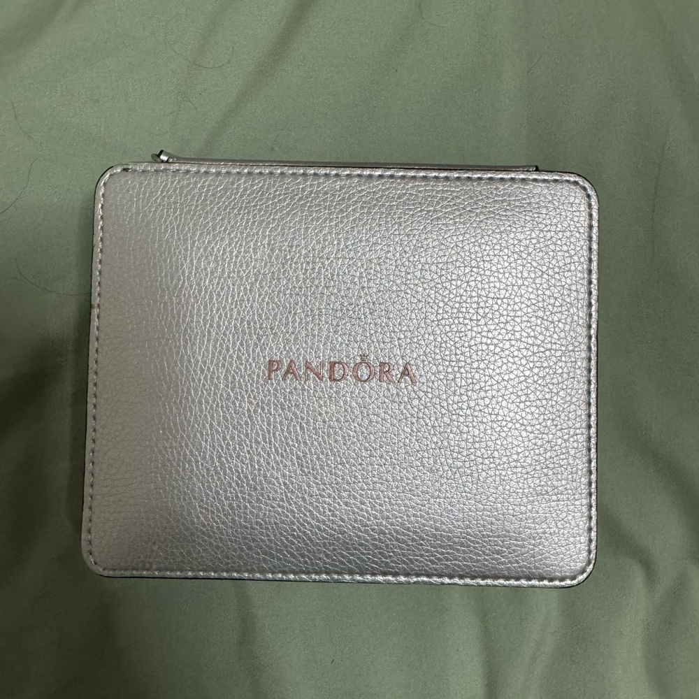 Pandora Metallic Silver Travel Jewelry Box